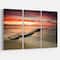 Designart - Wonderful Sunrise on Black Ocean - Beach Photo Canvas Print